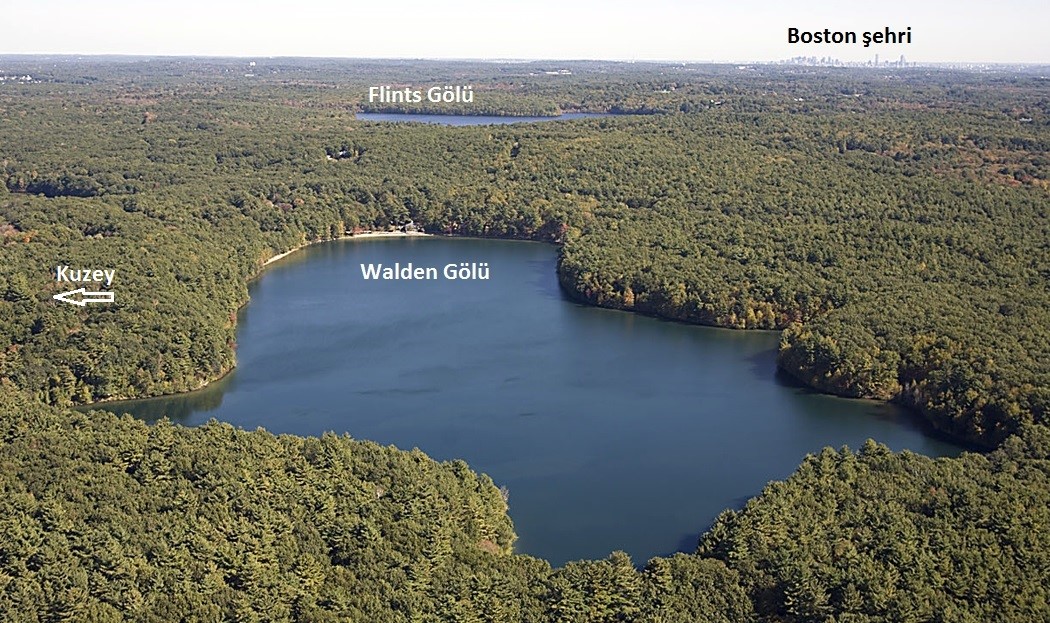 Walden Gölünden Boston Şehrine Bakış